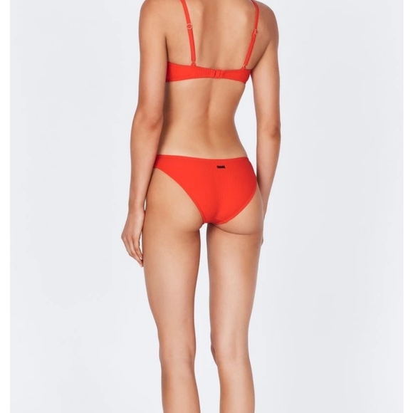 Red Rib Normal coverage bathing suit bottom - Picture 5 of 8